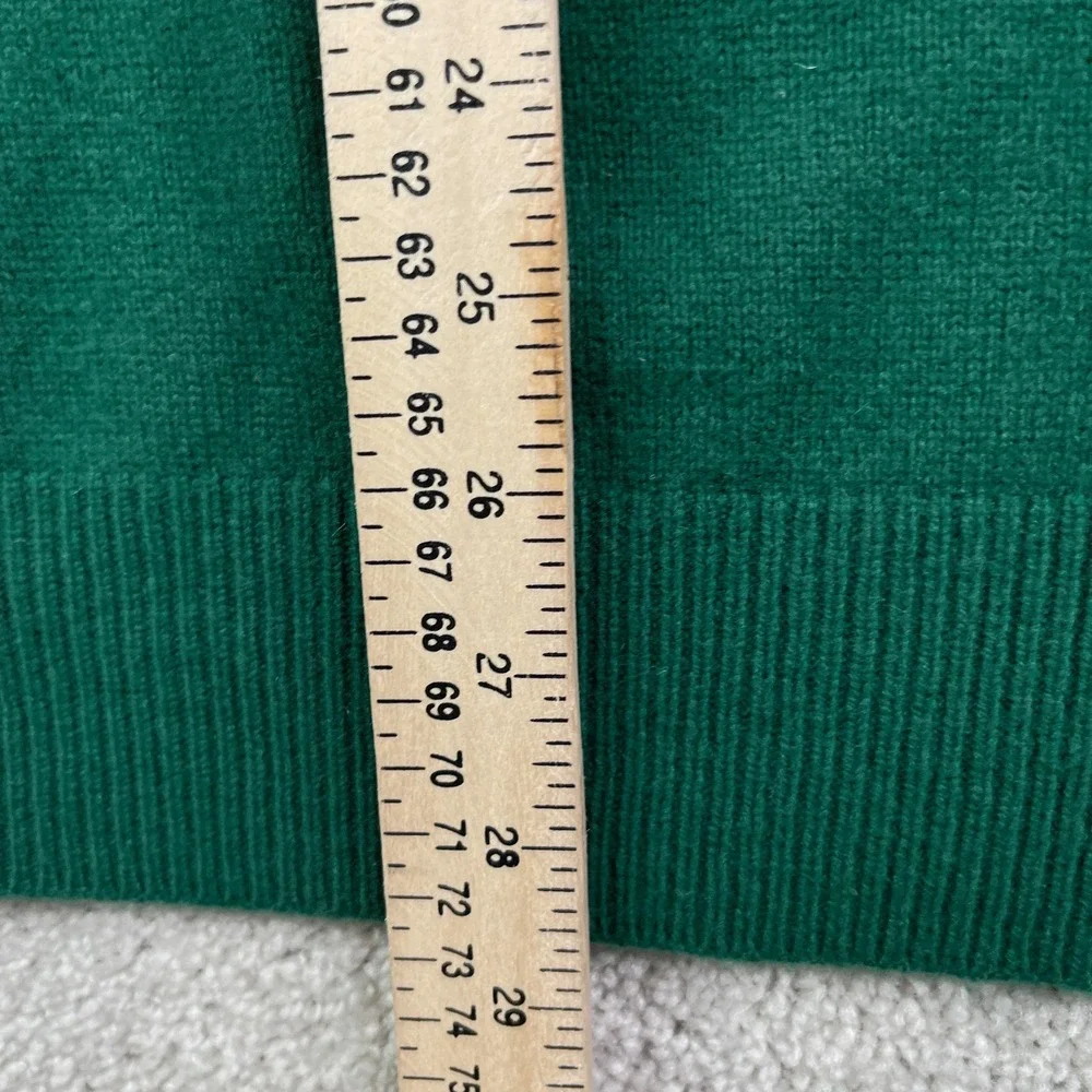 Polo Ralph Lauren Sweater Mens XXL Green Wool Quarter Zip Pullover Classic Logo